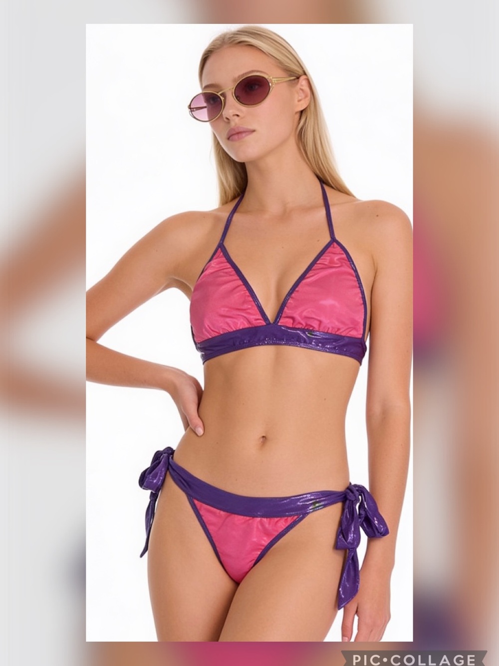 Metallic Pink & Purple Bikini
